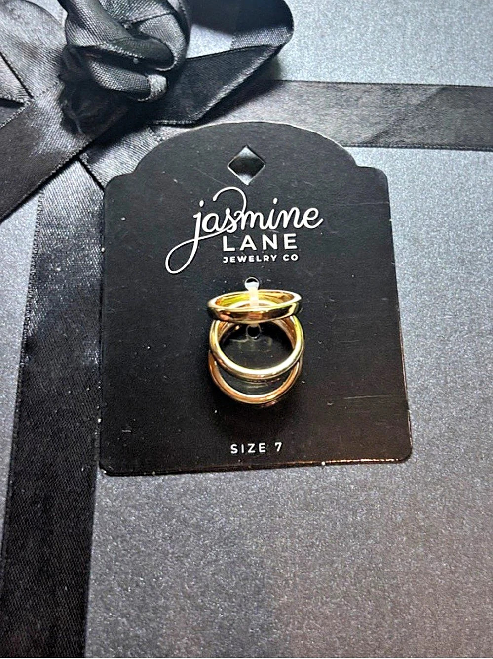 Jasmine Lane 3 Layered Rings in Gold Size 7 NWT